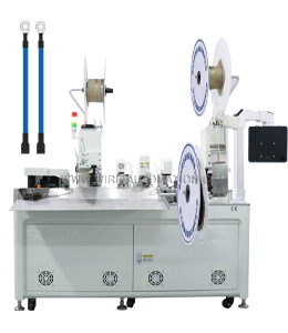 Fully Automatic Double Head Crimping with Double Head Tube Wearing Machine