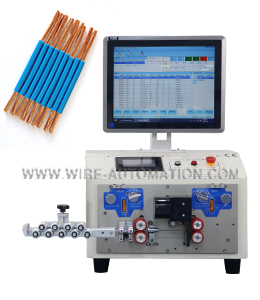 Wire cutting and stripping machine with industrial software