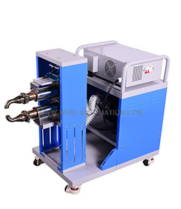 Double outlet heat shrinkable tube air gun