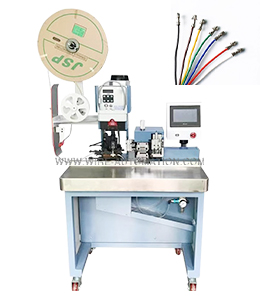 Semi automatic sheath wire stripper and terminal machine
