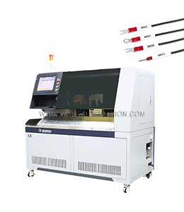 散（sàn）粒端子打號下線穿號雙壓機