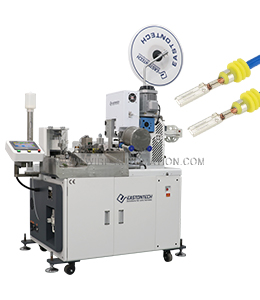 全自動單（dān）打單穿（chuān）防水栓一頭沾錫端子機