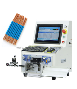 Wire cutting and stripping machine with industrial software