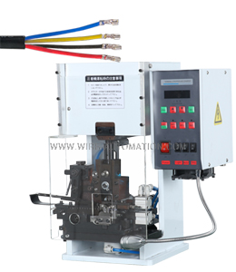 Continuous stripping and terminal tapping machine